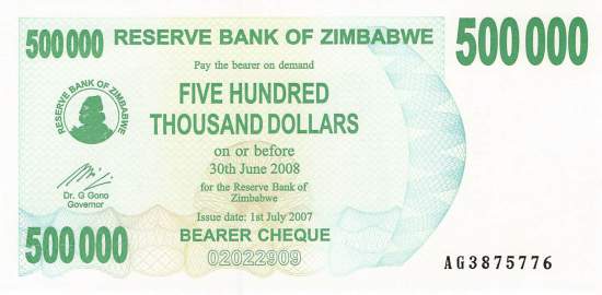 500000 Dollars Zimbabwe p.51 2007